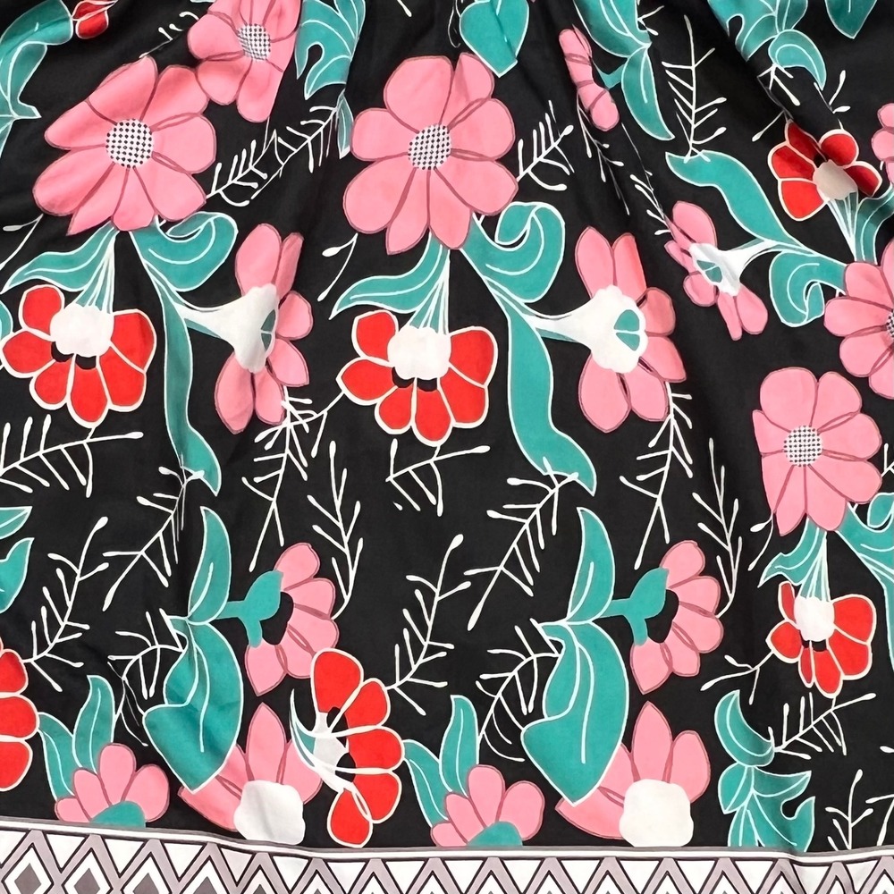 Order Plus Floral Dress Womens S Black Pink Sweetheart Padded Adjustable Straps - Picture 10 of 10